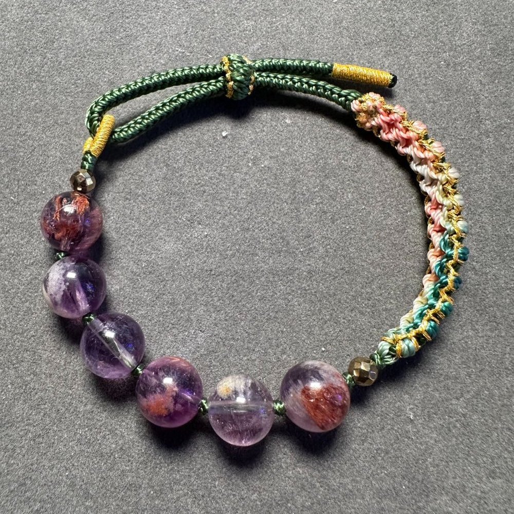 Hand made Super Seven beads, energy for peaceful and wealth, relieve anxiety
